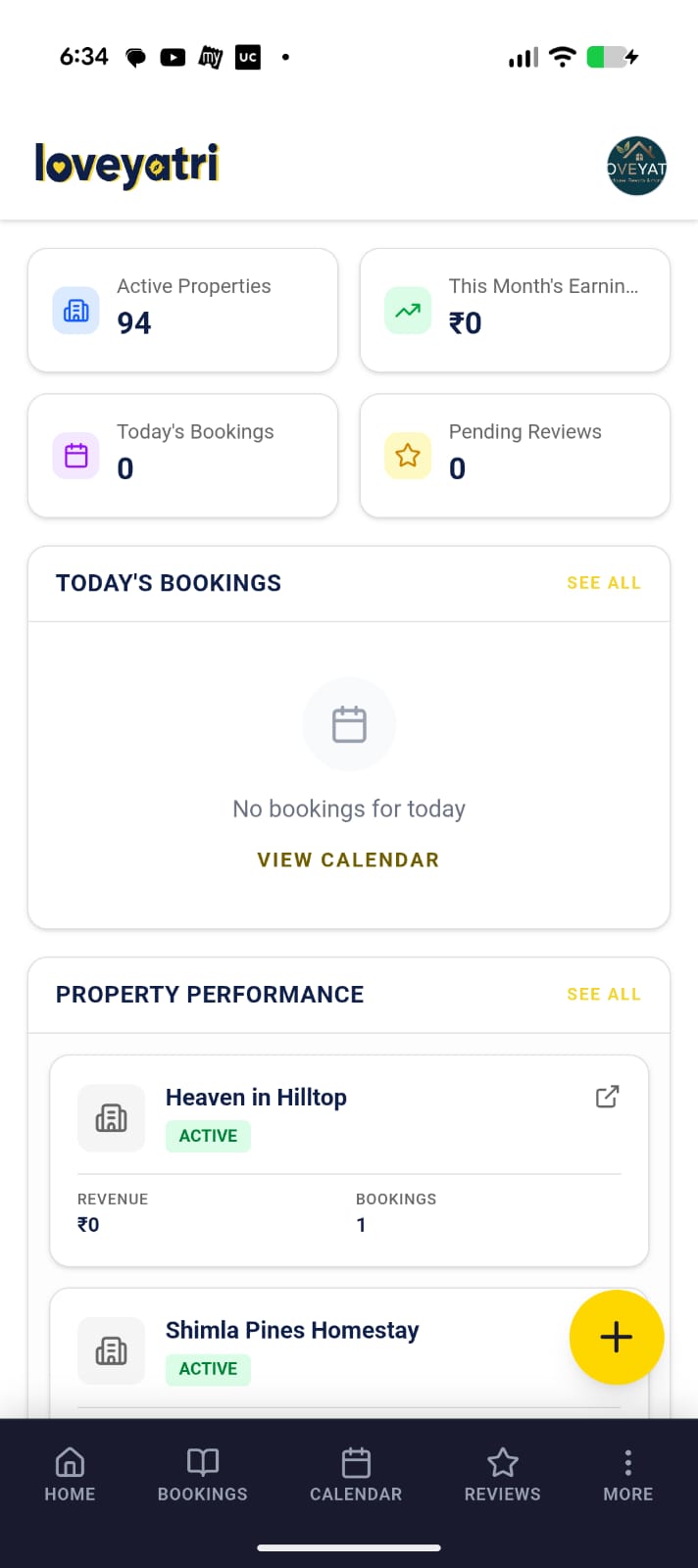 Loveyatri mobile host experience